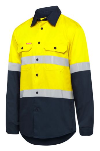 Picture of Hard Yakka DRILLSHIRT VENTED WITH TAPE L/S
